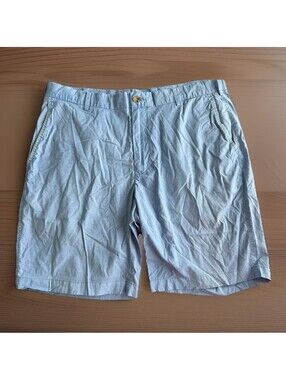 Peter Millar Crown Sport Golf Shorts Mens 35 Blue Performance Stretch 9"